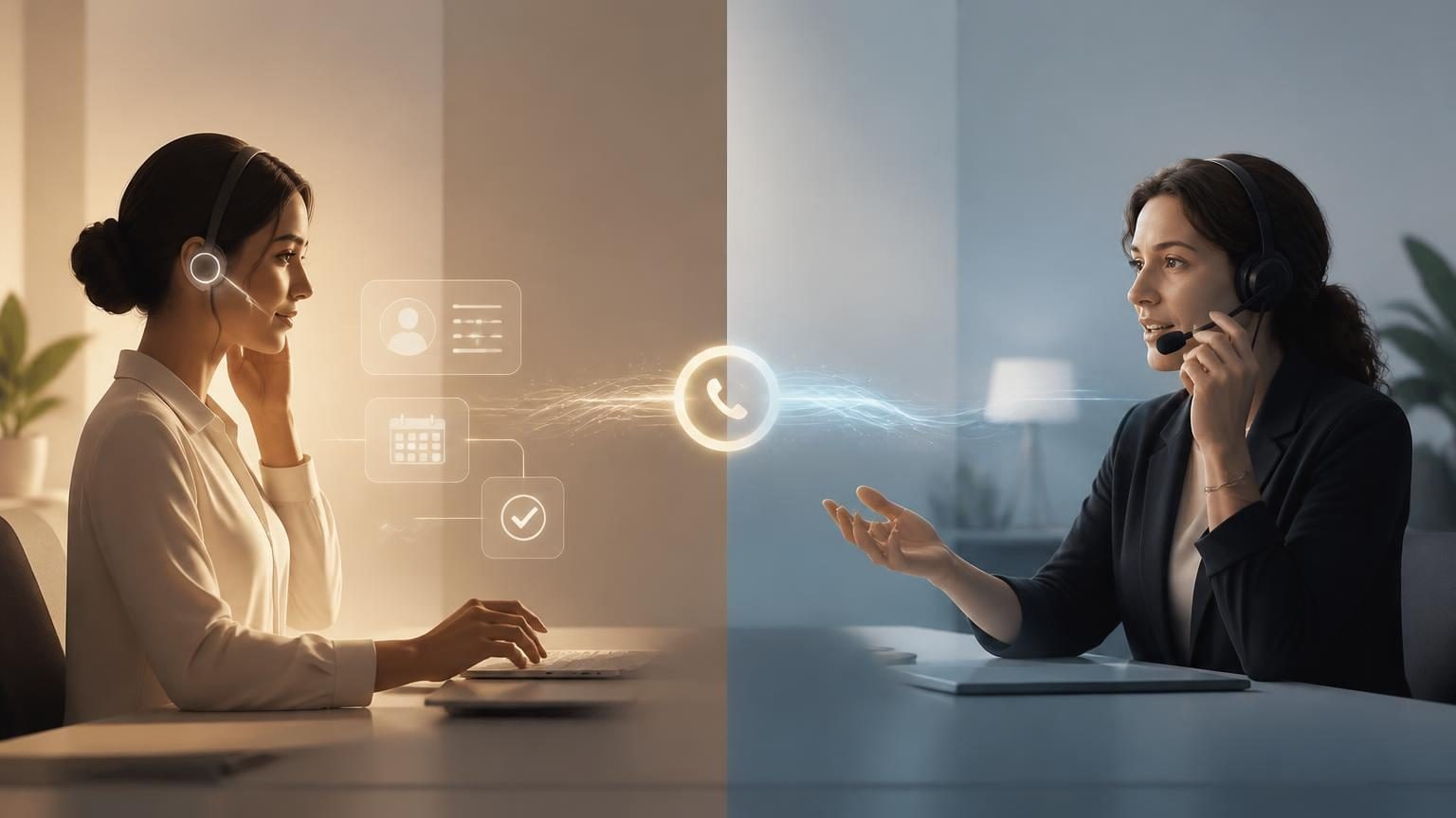 Editorial image for AI Receptionist vs. Answering Service about AI Strategy.