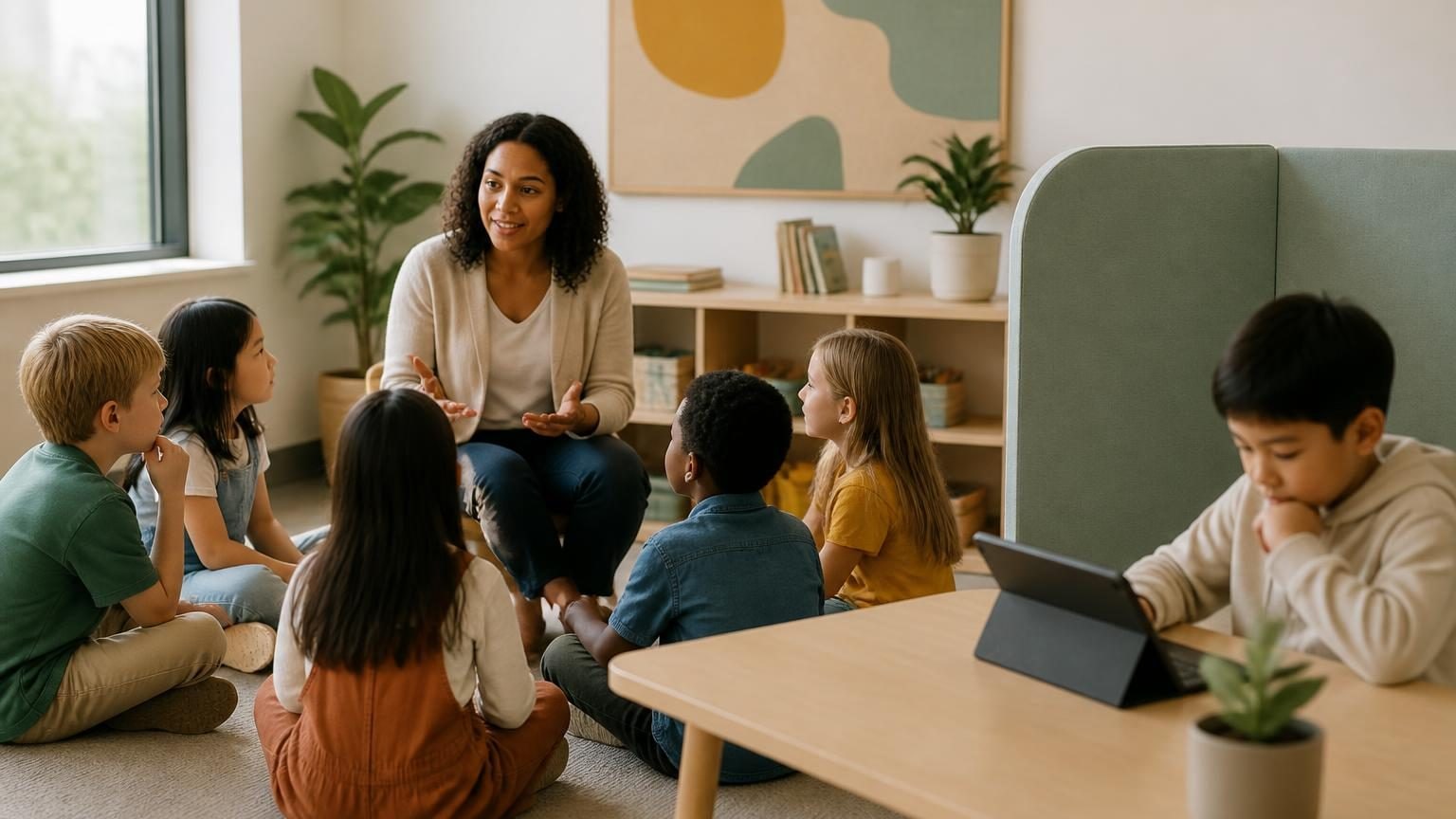 Editorial image for Can AI Replace Teachers? about AI and Education.
