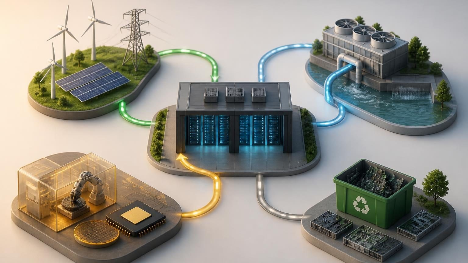 Editorial image for Is AI Bad for the Environment? about AI and Sustainability.